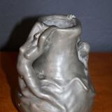 Sculptural bronze vase by Jean-Garnier