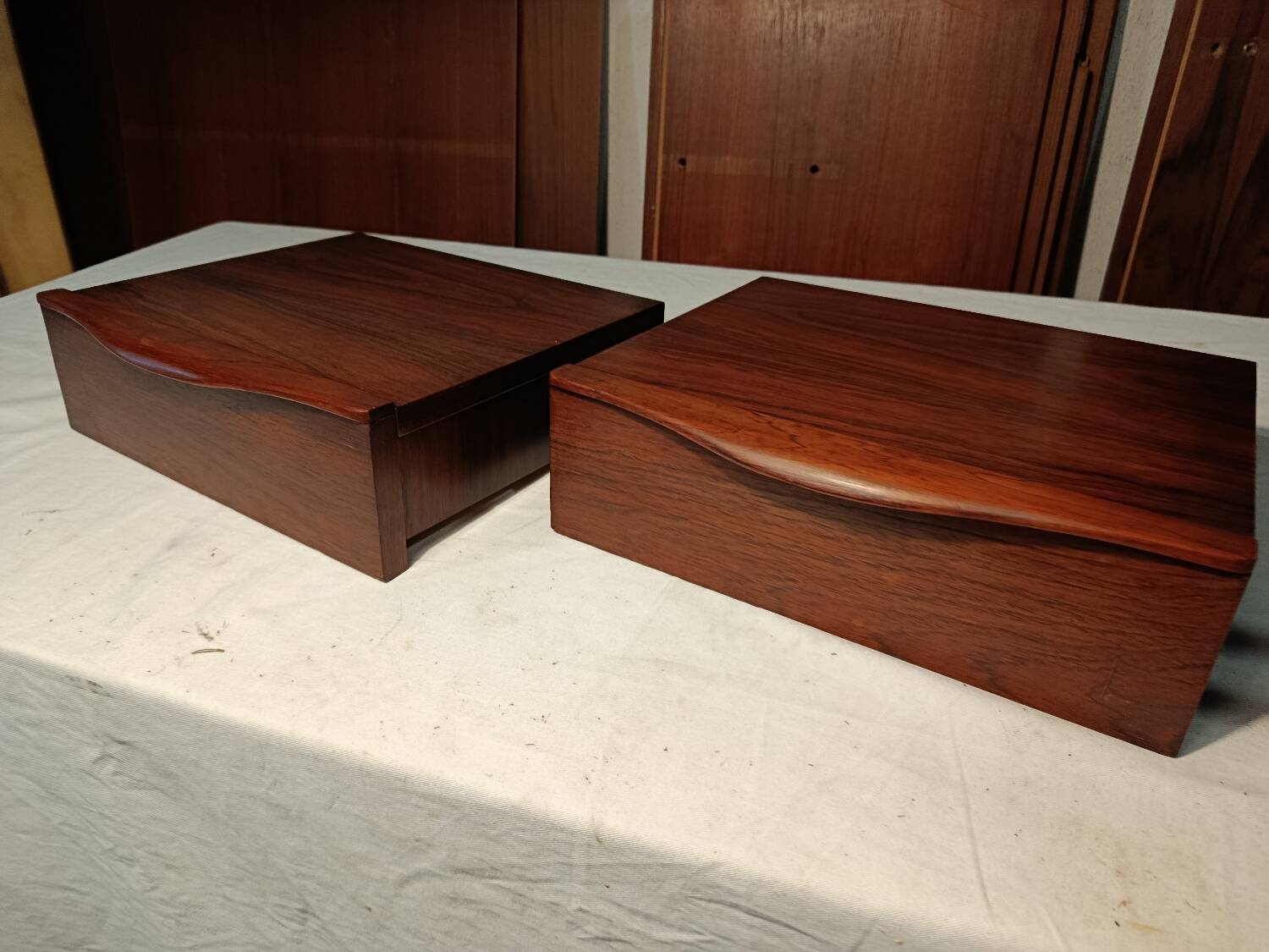 Scandinavian suspended nightstands rosewood