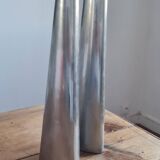 Pair of modernist Ikea aluminum candlesticks 1970