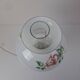 Mid-century Czech cast iron glass lamp vintage floral shade home lighting