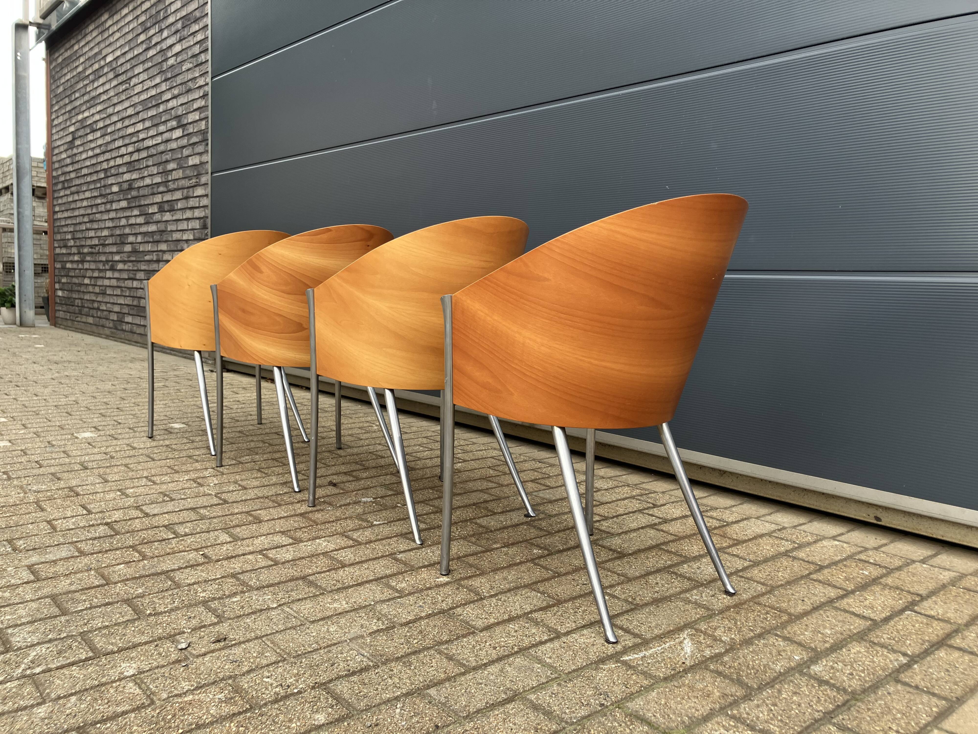 4x King Costes dining chairs, Philippe Starck, Aleph Driade