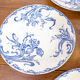 Lot de 8 assiettes plates terre de fer - modèles Iris - Léon Graves - Clairefontaine