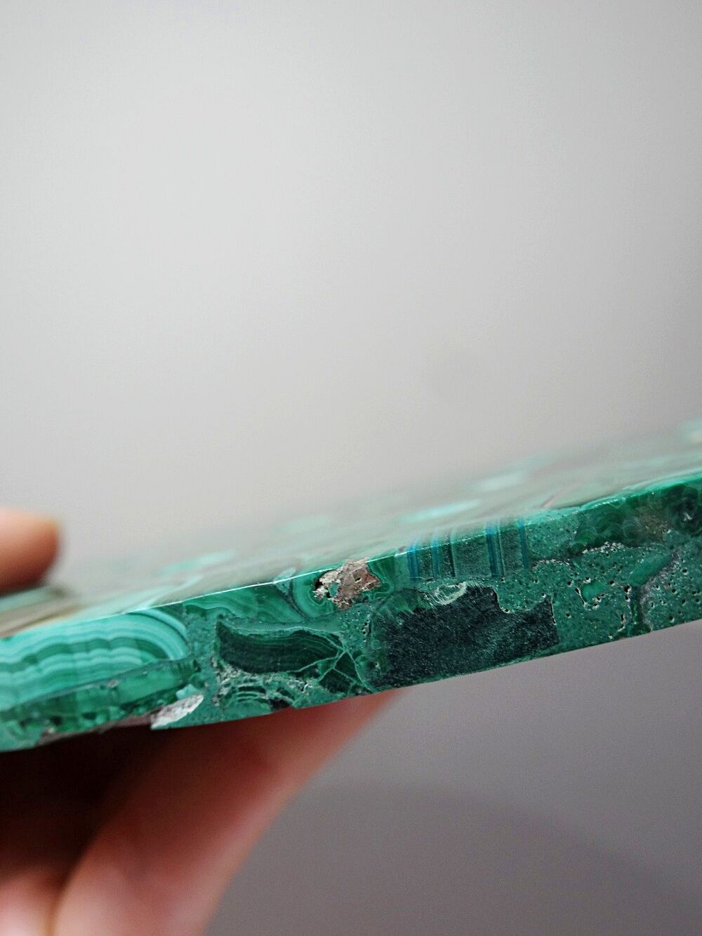 Vintage solitaire game in malachite, African work, 1960s-1970s.