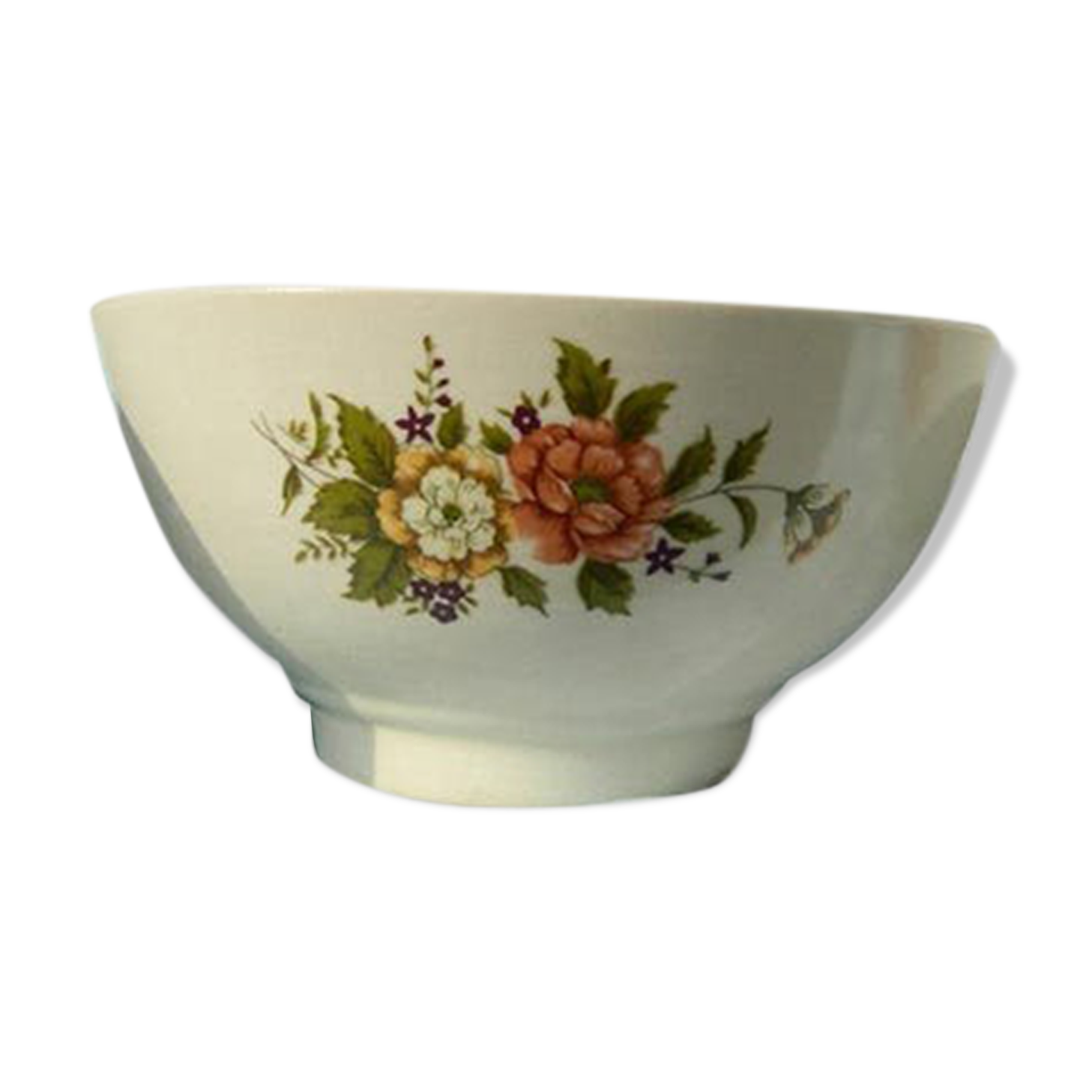 VINTAGE BOWL CERAMIC FLOWER PATTERN