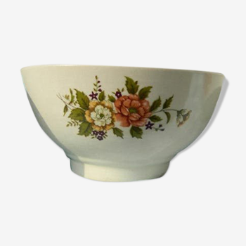 Bol vintage motif fleurs en céramique