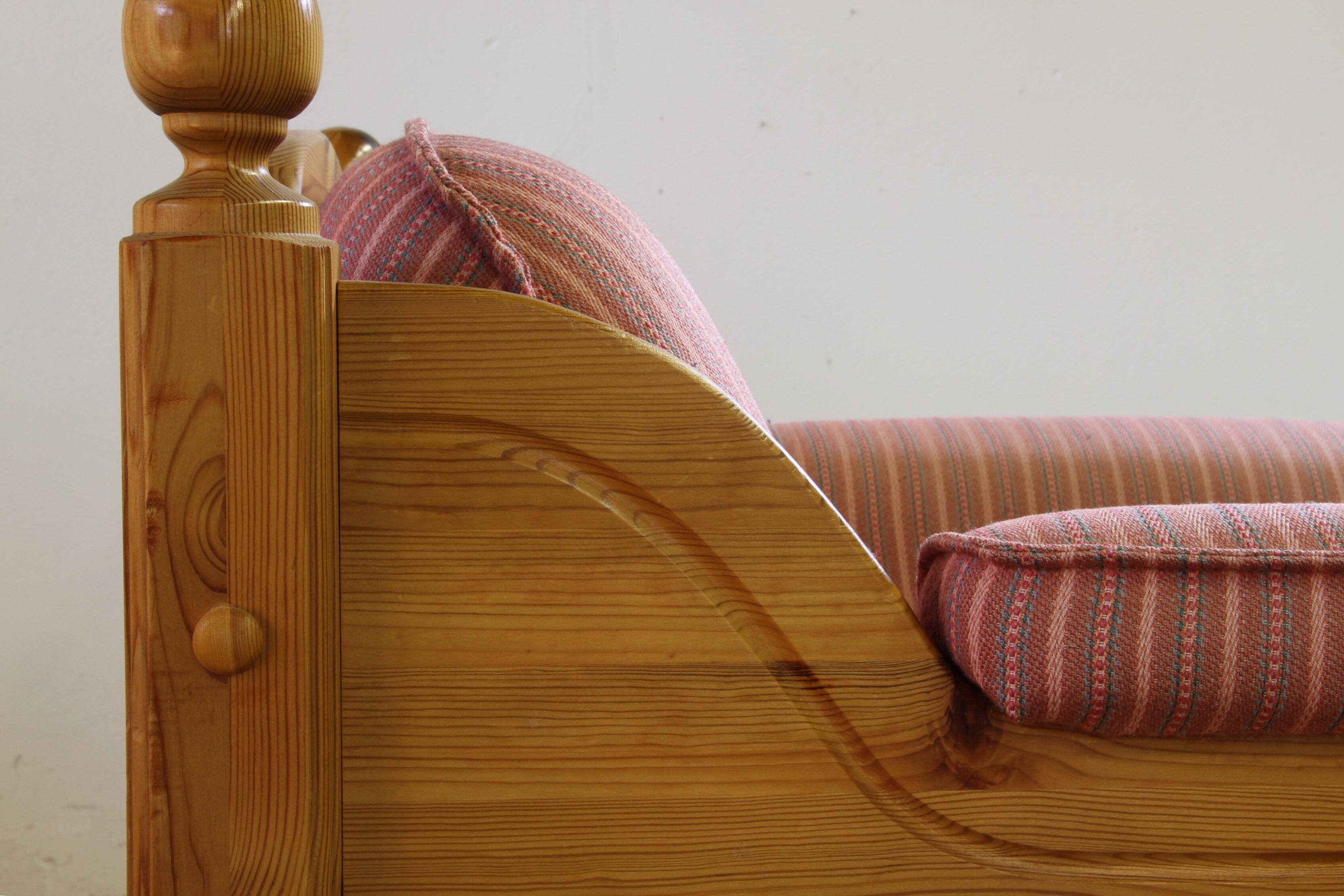 Vintage mid-century Danish pine lounge chair, 1970s