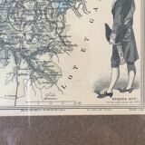 Engraving of ancient region "la gironde"