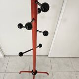 Black and red floor coat rack Italy 1980s Italian design style space age modernist