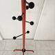 Black and red floor coat rack Italy 1980s Italian design style space age modernist