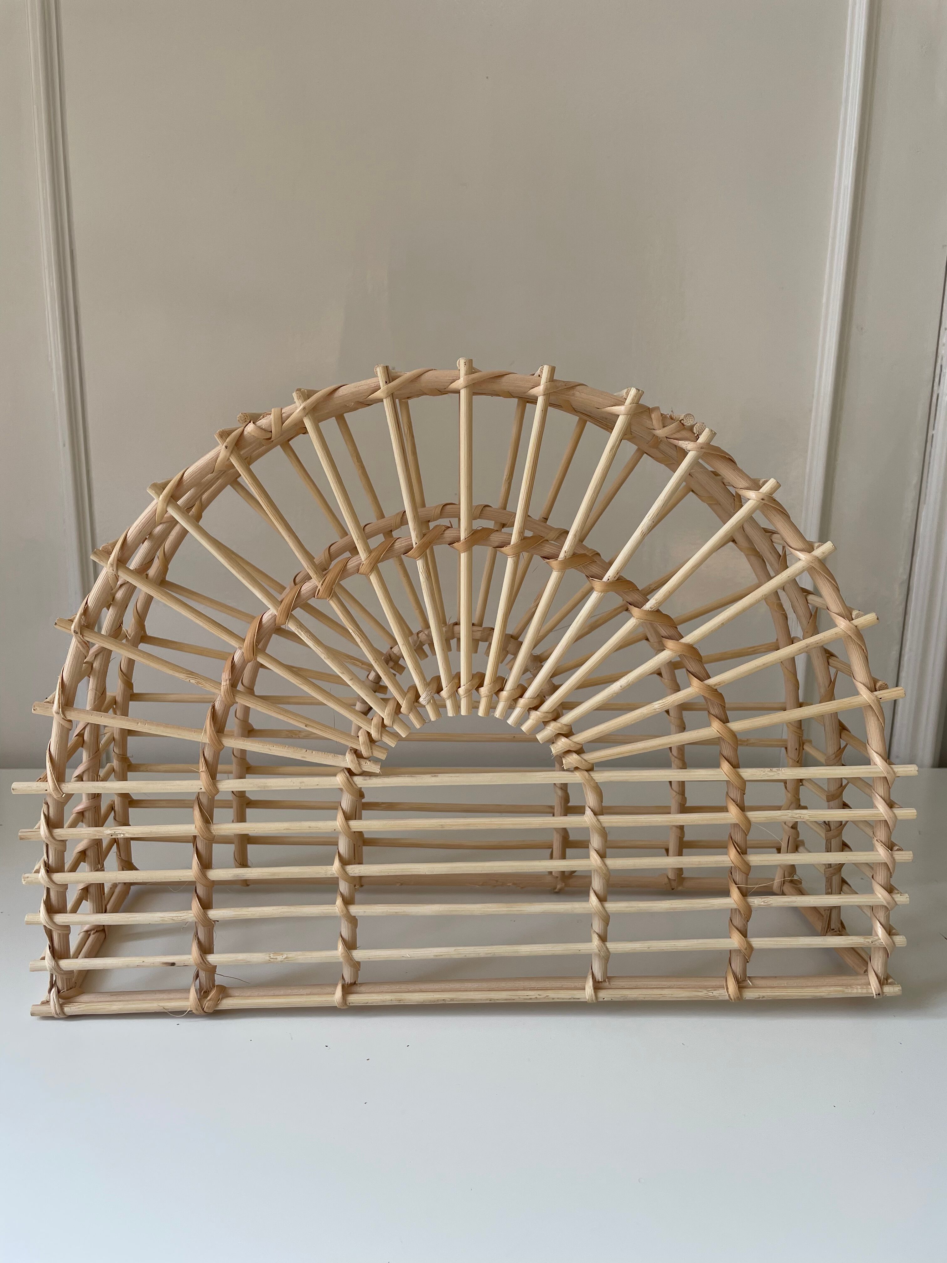 Rattan magazine holder