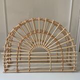 Rattan magazine holder