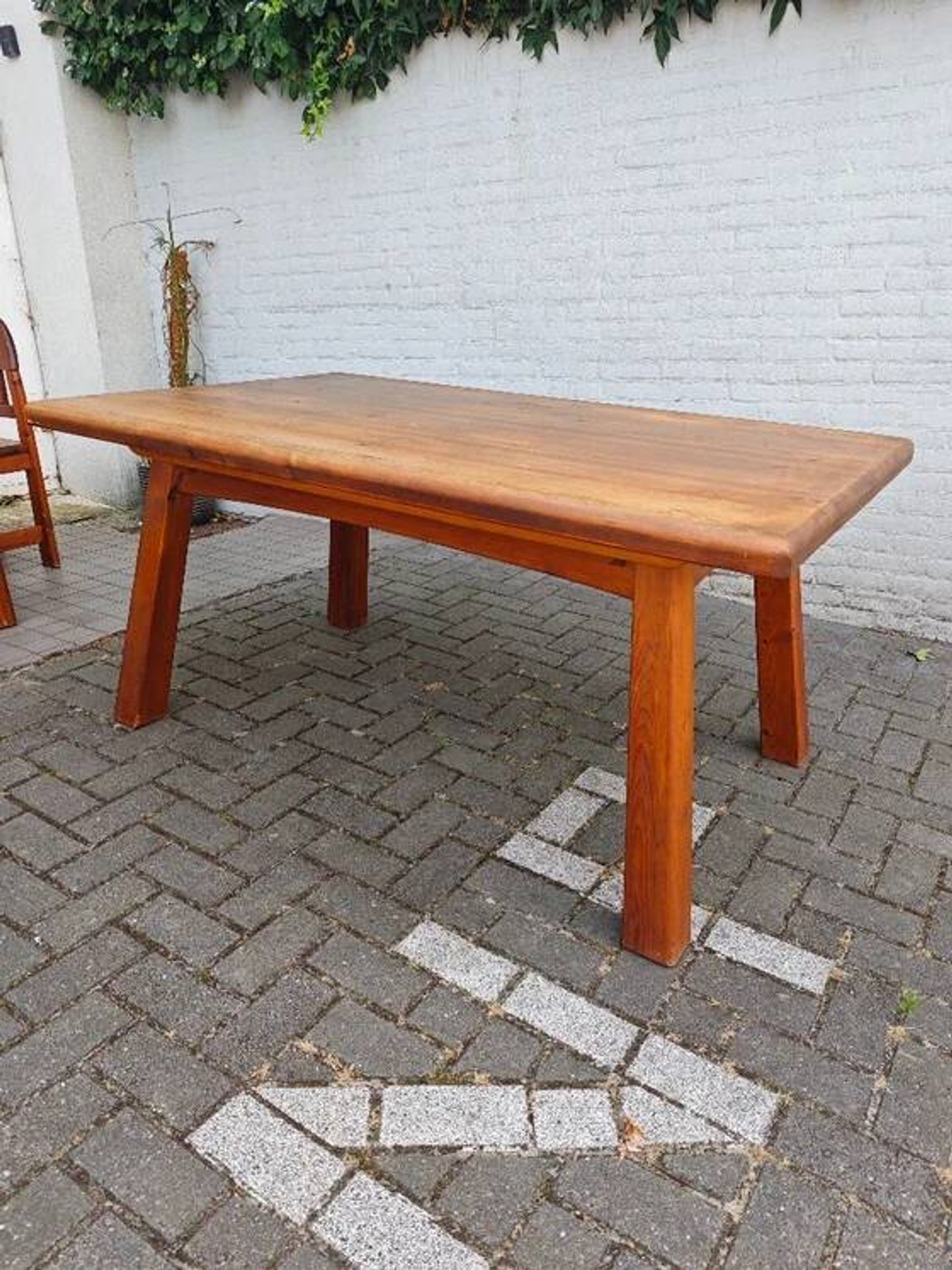 Dining Set of 5 Chairs and Table in Solid Wood - Brutalist, Wabi-Sabi, Japandi Style