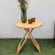 Folding table design "Suzy" Adrian Reed blonde wood vintage 80s