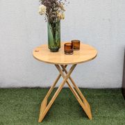 Table pliante design “Suzy” Adrian Reed bois blond vintage 80