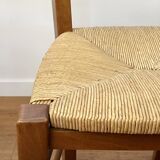 Pair of straw country chairs