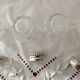 Lot of 4 Christofle crystal salerons, silver cap