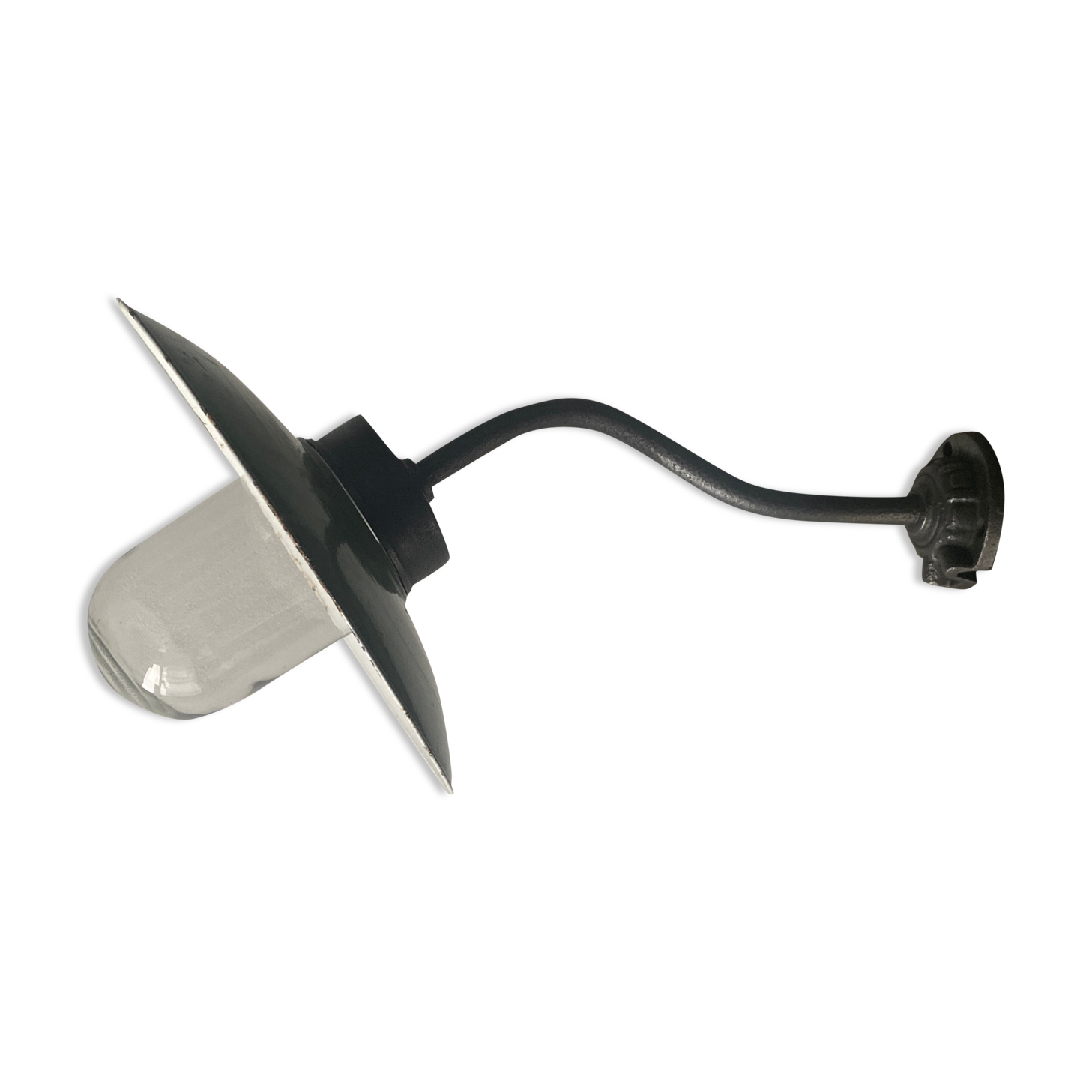 Old industrial gooseneck stem lamp