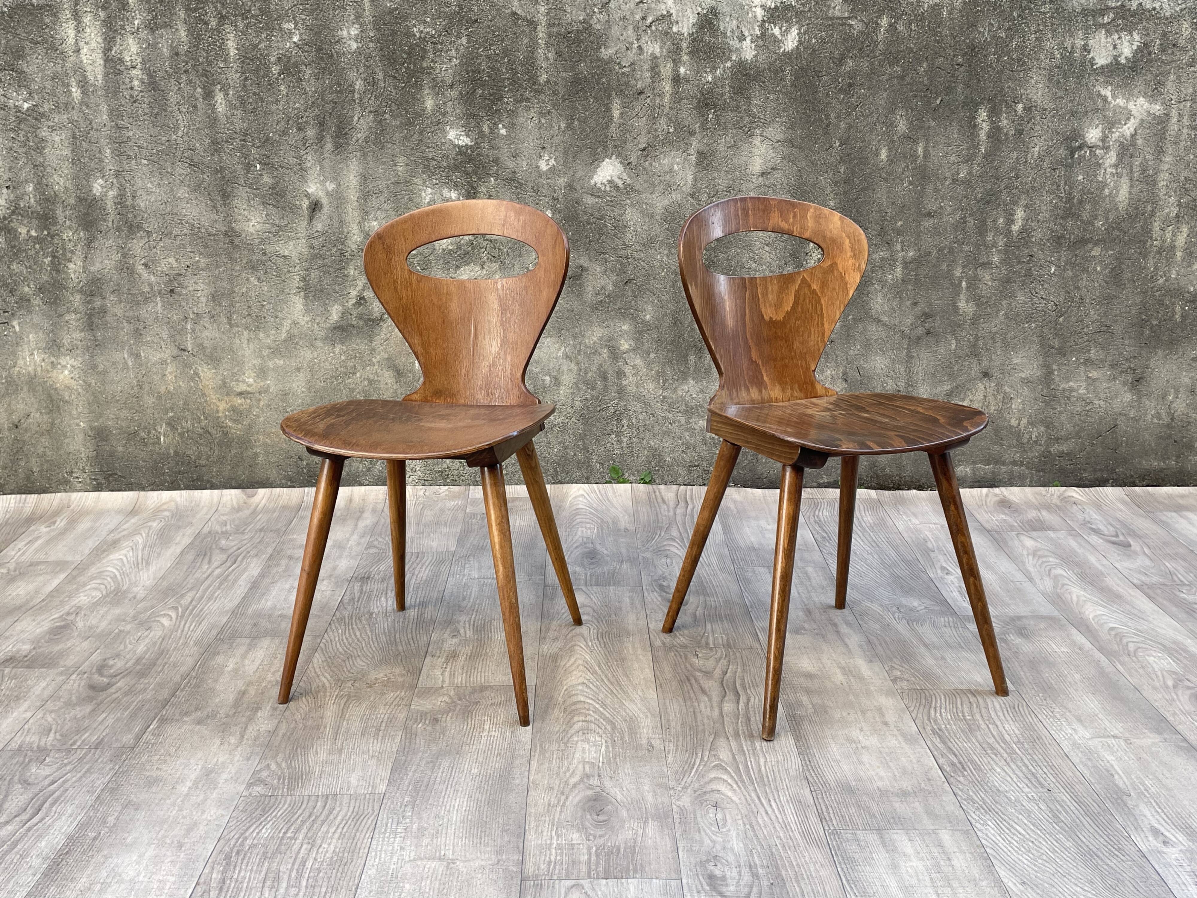 Pair of Baumann ant bistro chairs