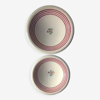 Lot de 2 plats creux Gien