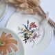 Assiettes à dessert avec fleurs St Amand et Galluis