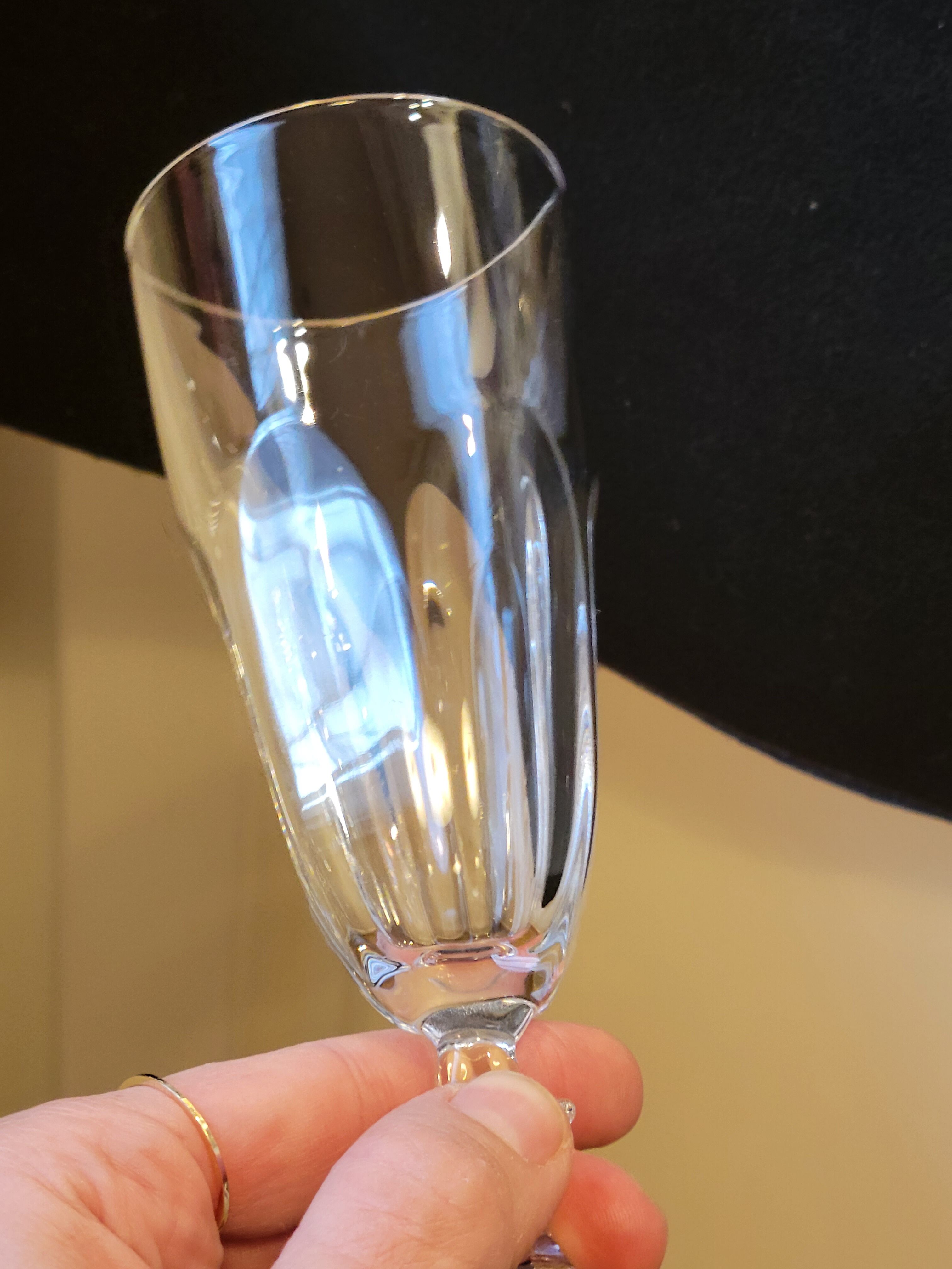 6 glasses champagne flutes Cristal d'Arques Rambouillet