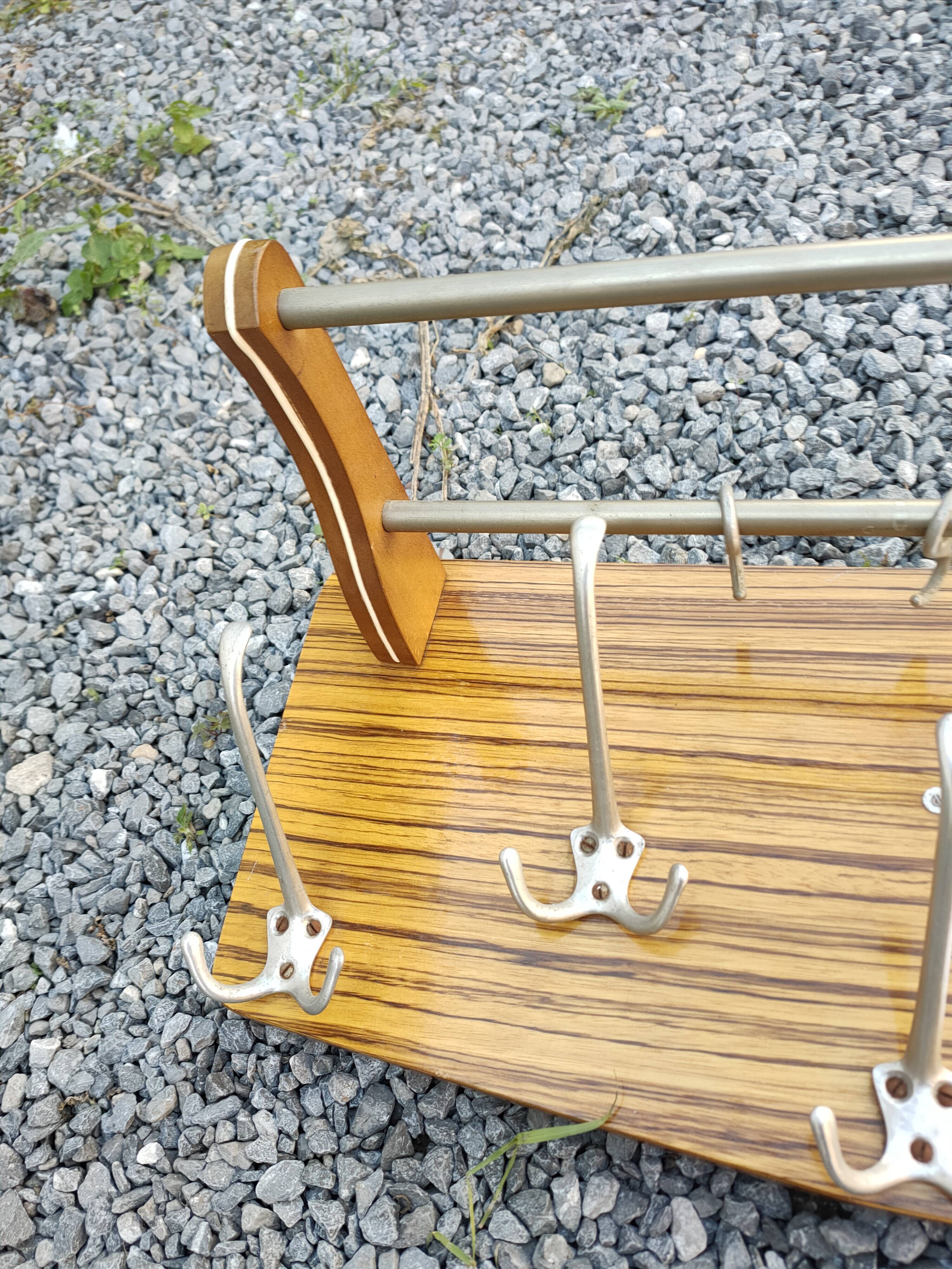 vintage coat rack with 6 hooks