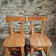 Pair of Canadian brutalist pine chairs – Rustic design from the 70s
