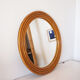 Round rattan bamboo mirror, 60 cm