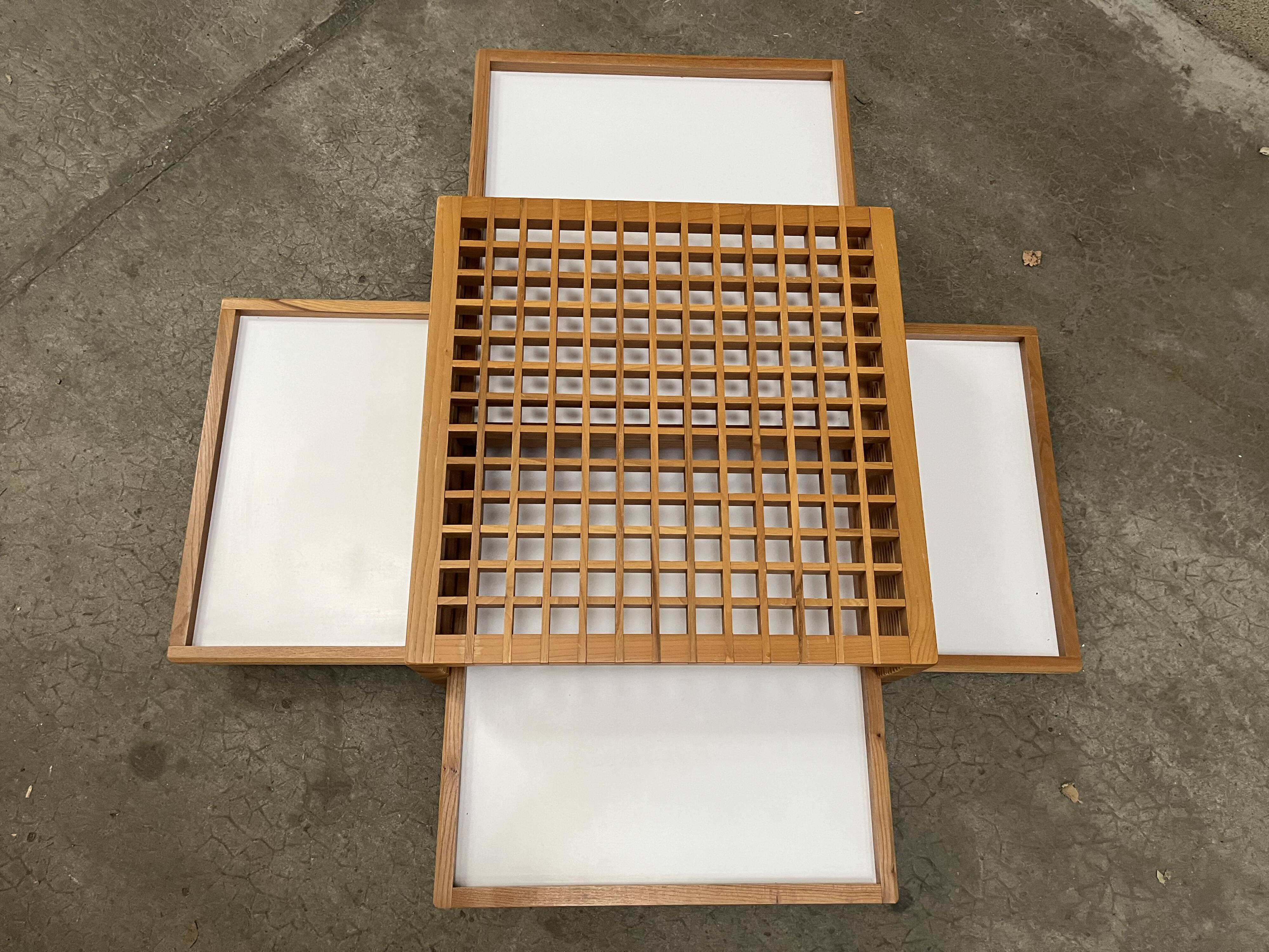 tetra design coffee table Bernard Vuarnesson