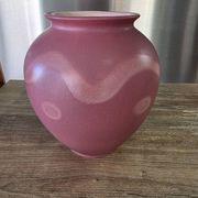 Round vase West Germany 650-21 Scheurich powder pink vintage 70s