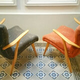 Armchairs Zig Zag scandinavian 50 60 years