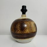 Ceramic ball lamp leaf decoration Olivier Roy Vallauris