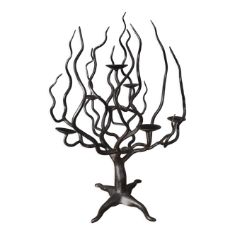 Candle holder "tree" wrought iron, Art of the twentieth century