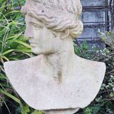 Large bust of apollo in cut stone height 45 cm