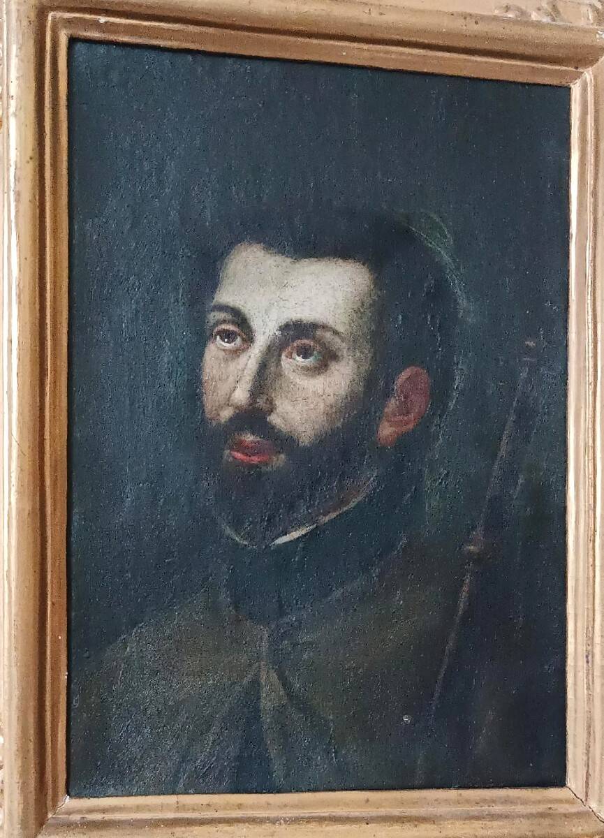 Ancient painting of Saint Francis Xavier - Italian school, late 17th century