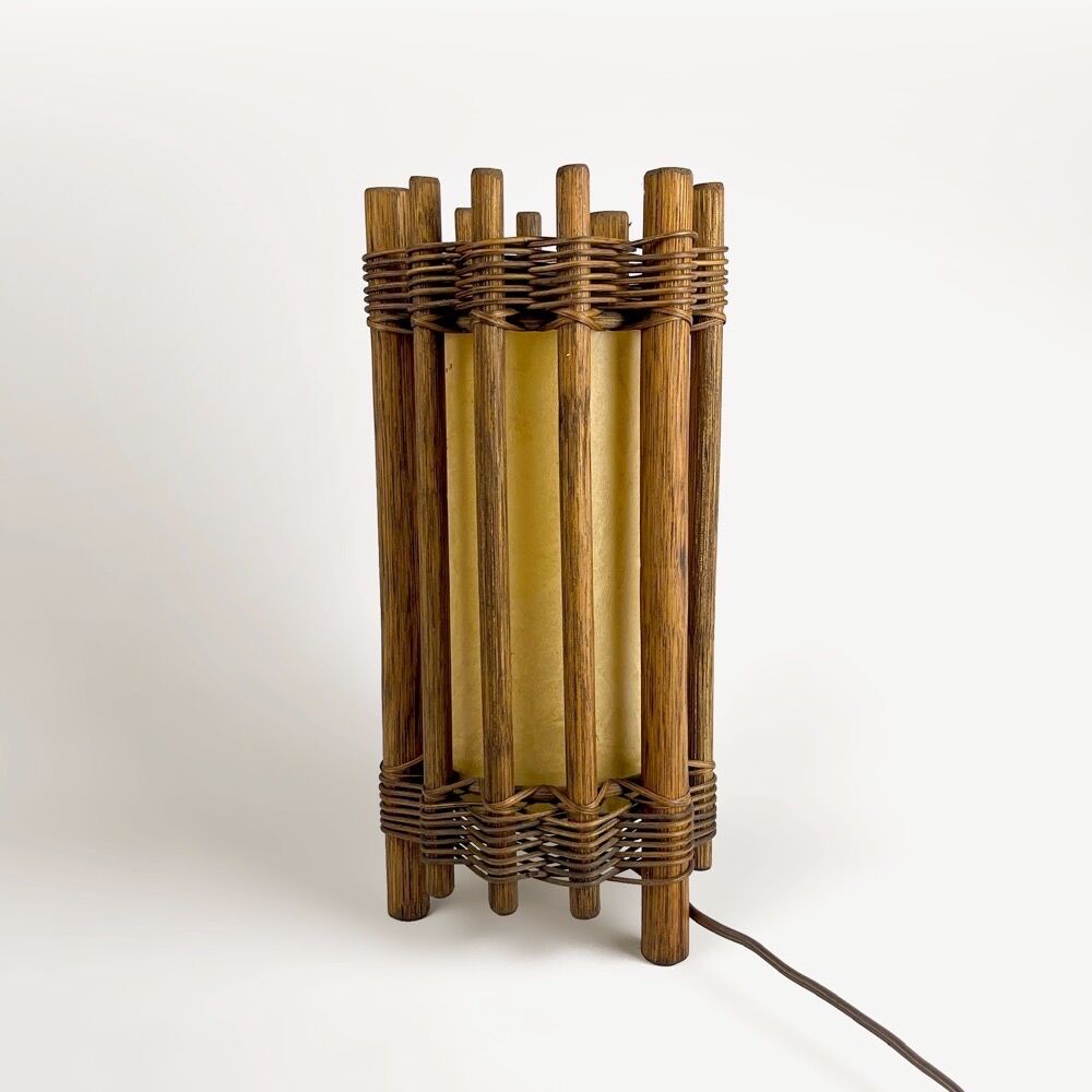 Wooden lamp jungle 80s