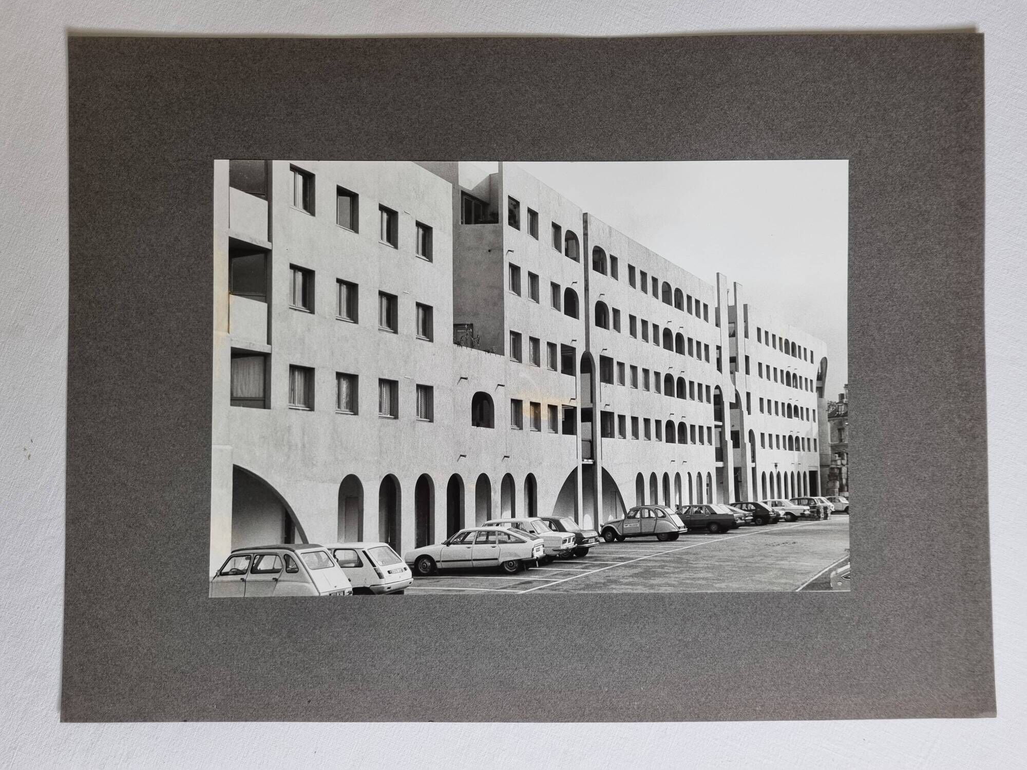 Art photography, town planning, architecture, vintage silver print, 1960s