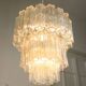 Large Mid-century Italian Glass Cascade Chandelier