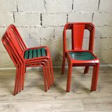 Set of 8 chairs Tolix T4