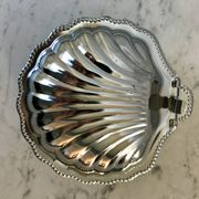 Pocket tray shell silver metal 60s-70s