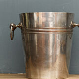 Champagne bucket in silver metal