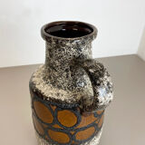 Large Pottery Fat Lava Multi-Color Floor Vase 408-40 Made by Scheurich, 1970s