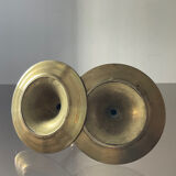 Pair of vintage brass candle holders