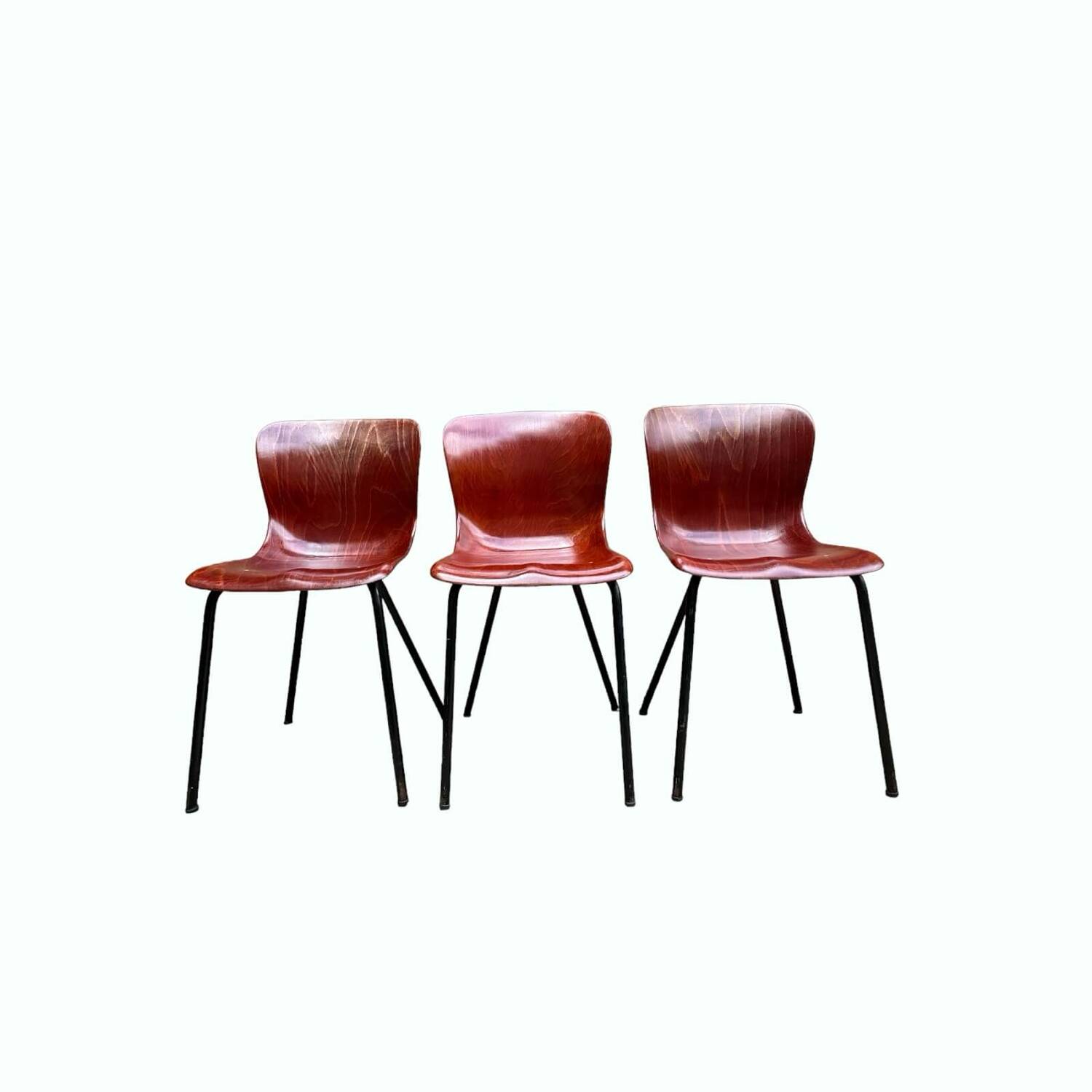 3 Pagholz chairs - Elmar Flöttoto, 1956