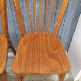 Série de 5 chaises bistrot Baumann signées anciennes