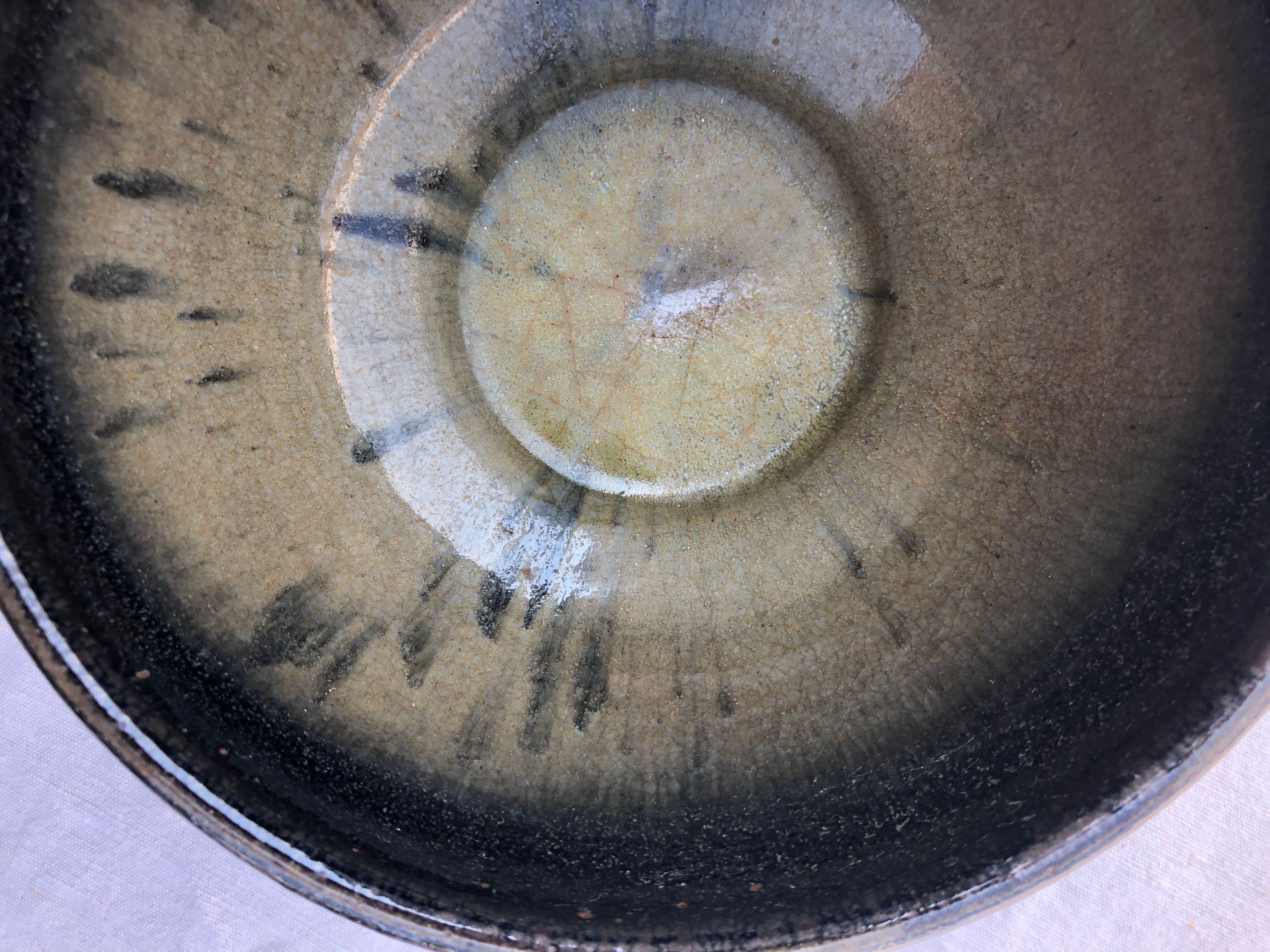 Bowl in glazed stoneware signed the Mignot