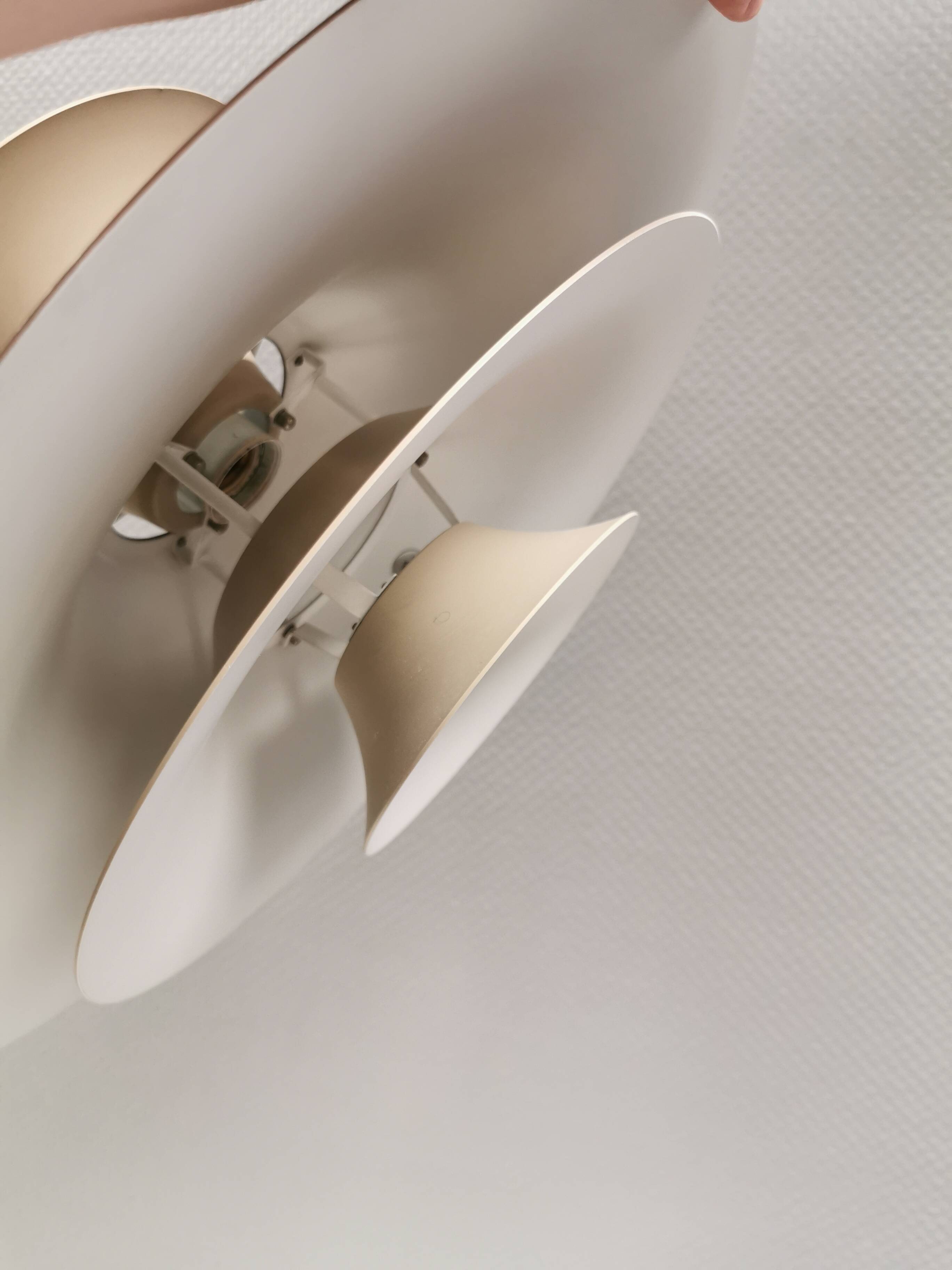Radius hanging lamp, by Erik Balslev, for Fog & Mørup Denmark 1970s