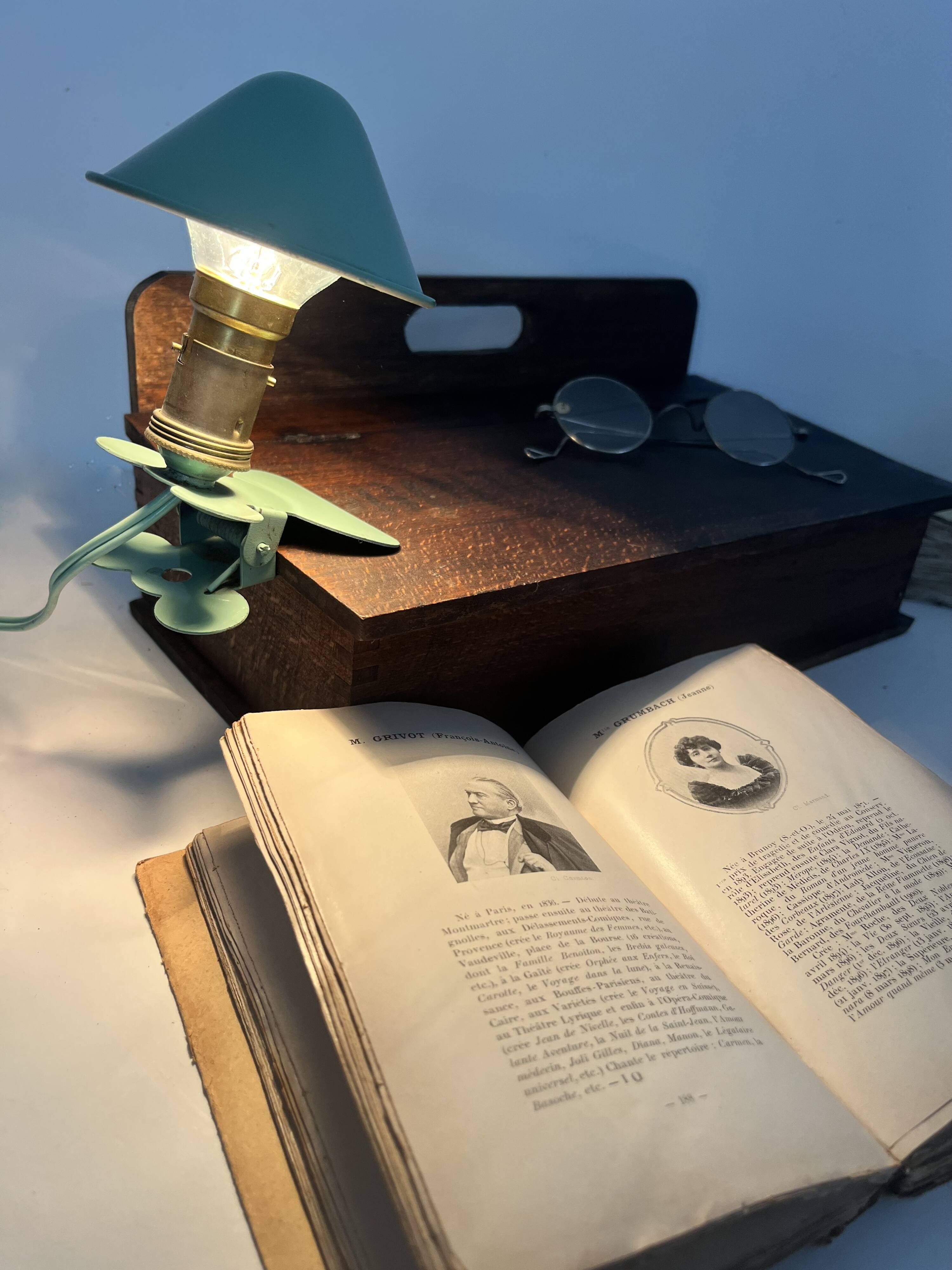 Lampe pince champignon, vintage