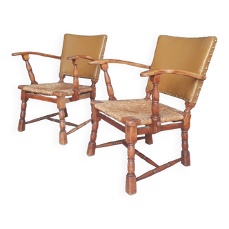 Paire de fauteuils 1950