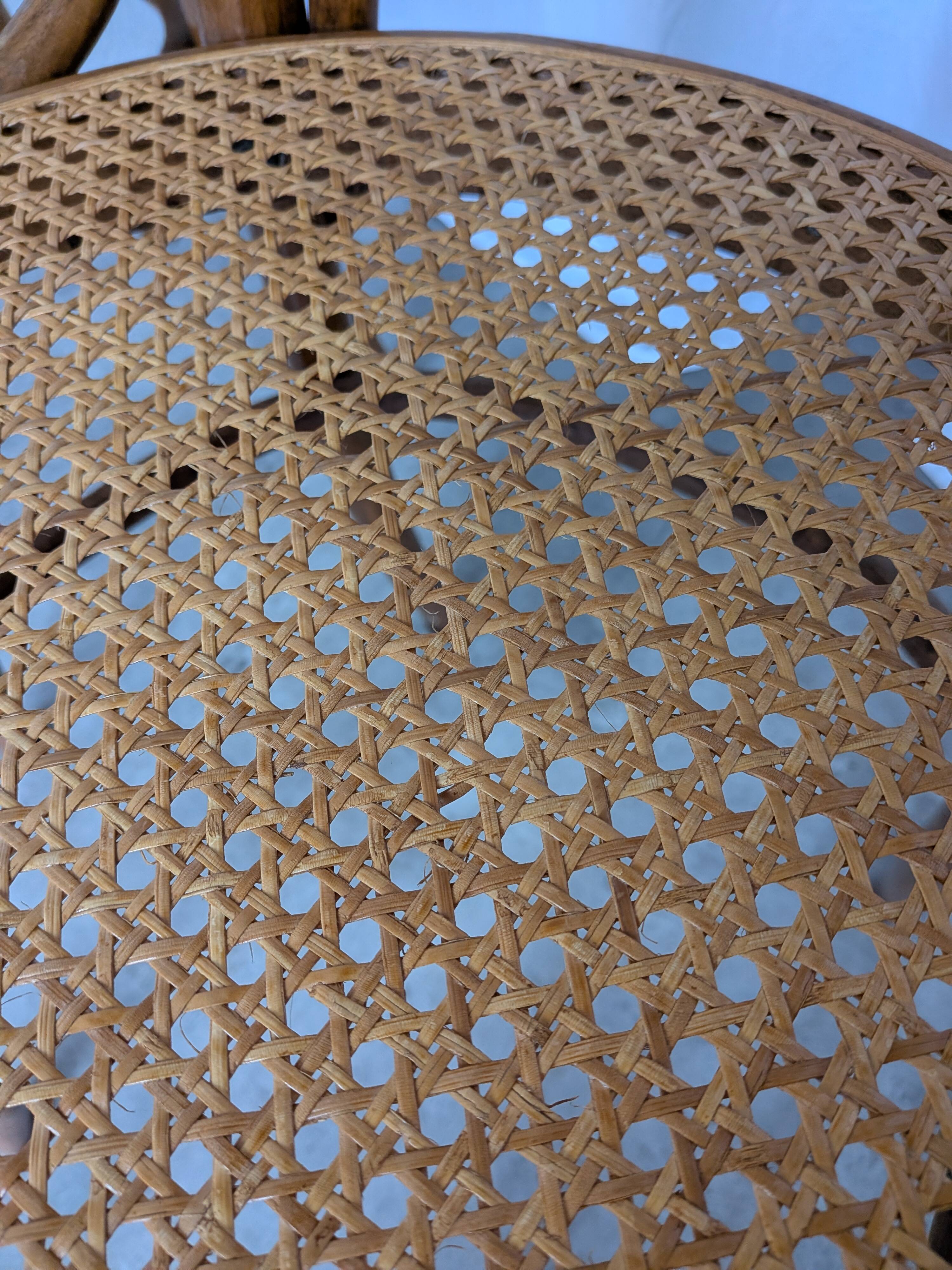 Set of 6 Vintage Bentwood Cane Dining Chair, Thonet Style, 1970s Yugoslavia